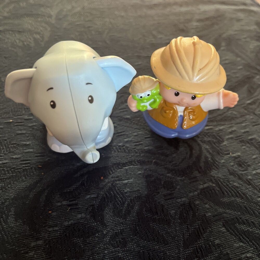 Little People® EDDIE w/FREDDIE FROG 2011 Jungle Elephant ‘17 Figure Fisher Price
